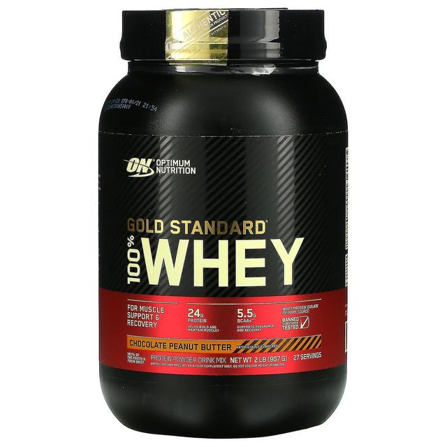 Optimum Nutrition, Gold Standard 100% Whey, Chocolate Peanut Butter, 2 lb (907 g) on Productcaster.