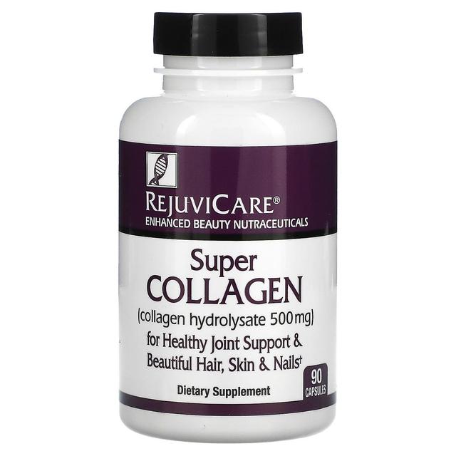 Rejuvicare, Super Collagen, Collagen Hydrolysate, 500 mg, 90 Capsules on Productcaster.