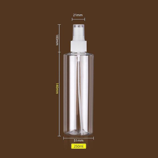 1pc Portable Empty Spray Disinfectant Bottles Refillable Bottles Travel Transparent Plastic Perfume Bottle Toxic Free And Safe 250ml on Productcaster.