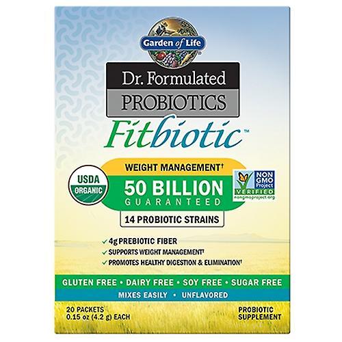 Garden of Life Dr. formuleret Probiotika Fitbiotic, 20 pakker (Pack af 6) on Productcaster.