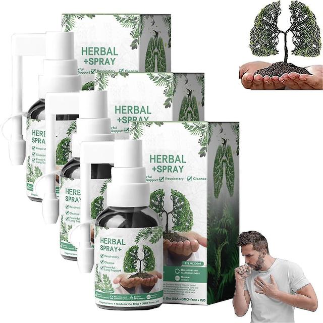 Set Van 3 Respinature Herbal Lung Cleanse Mist-krachtige Longsteun, 30 Ml Kruidenspray, Kruiden Lichaamsverzorging Essence[jl] on Productcaster.