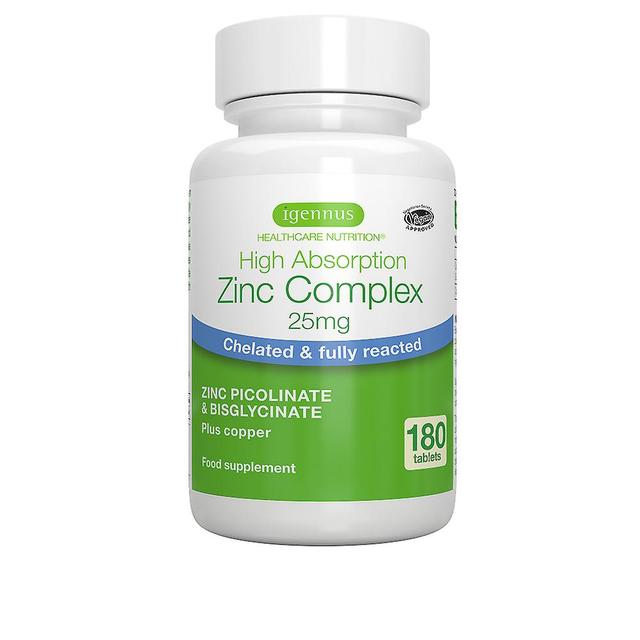 Igennus high absorption zinc complex 25mg 180's on Productcaster.