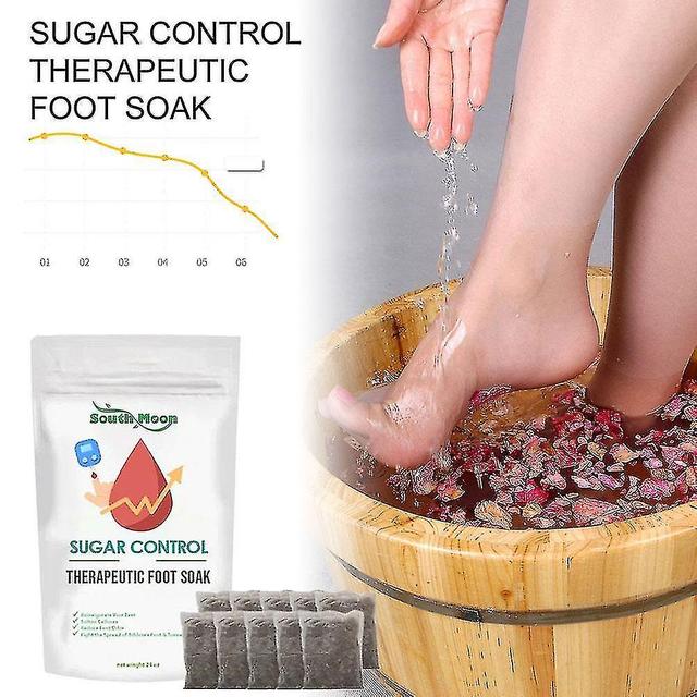 Ssmq 10pcs/bag Treatment Sugar Control Therapeutic Chinese Herb Foot Soak Bags Detox Glycemic Health Care Products on Productcaster.