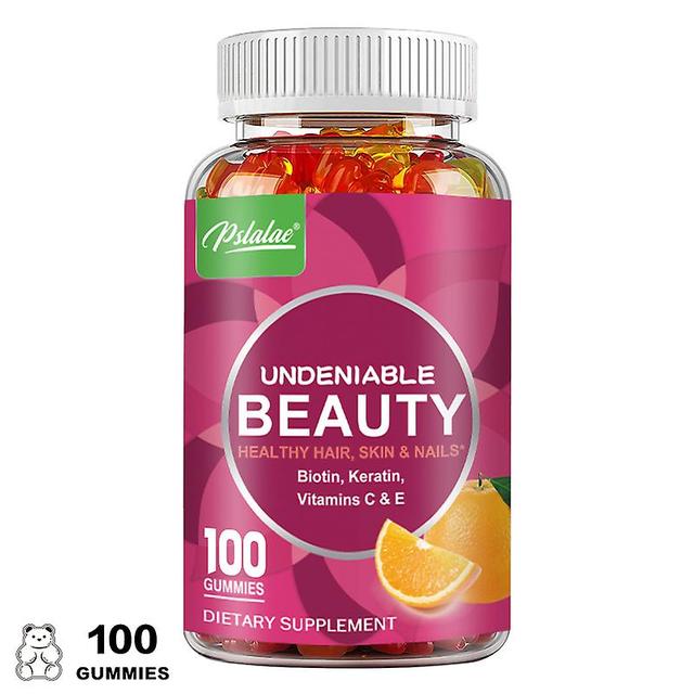 Visgaler Beauty Gummies, Biotin And Keratin Hair Skin Nails Vitamins 100 Gummies on Productcaster.