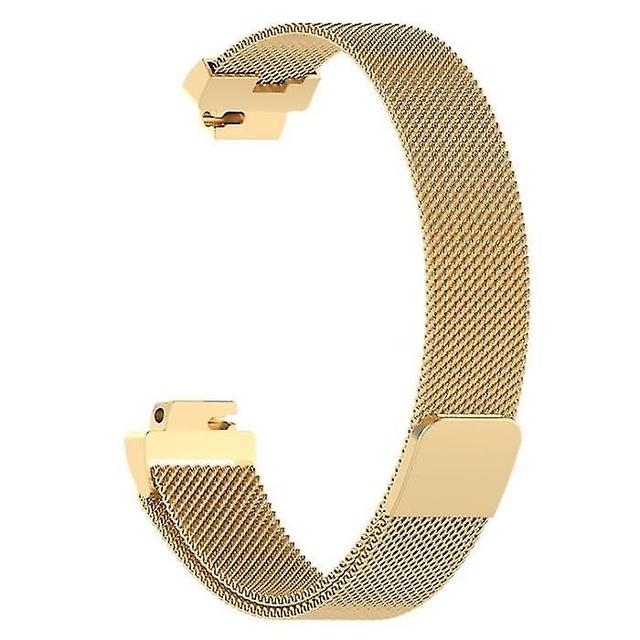 230mm Magnetic Milanese Stainless Steel Strap For Fitbit Inspire/inspire Hr -gold on Productcaster.