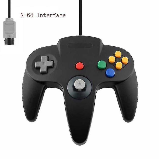 2024 2-pakke Classic kablet N64-kontroller Retro-spill 64-biters gamepad joystick erstatning on Productcaster.