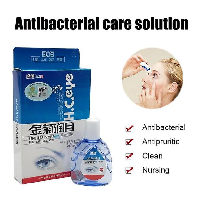 Jiechannel 15ml Natural Herbal Extract Eye Inflammation Dry Drops Clean Eyes Medical Eye drops Relieve Discomfort Get rid of Fatigue Drop on Productcaster.