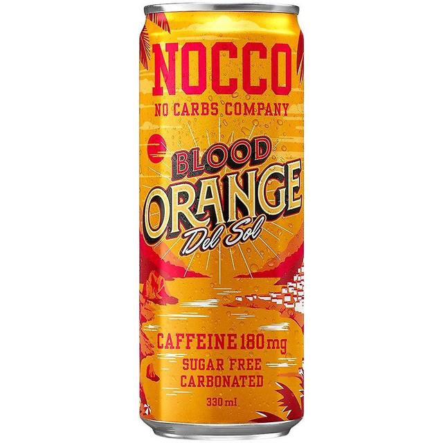 Nocco BCAA + Dåser Fizzy Koffein Gratis Sport Aminosyre Energidrik - 330ml x 24 Blod Orange Del Sol on Productcaster.