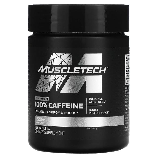 MuscleTech, Platina 100% Cafeína, 220 mg, 125 Comprimidos on Productcaster.