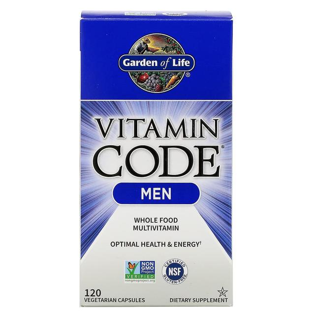 Garden of Life, Vitamin Code, Whole Food Multivitamin for Men, 120 Vegetarian Capsules on Productcaster.