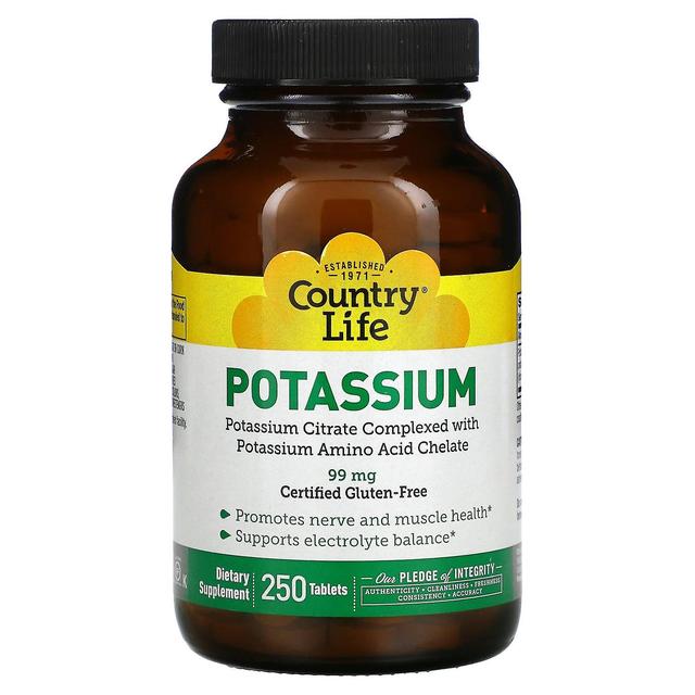 Country Life, Potassium, 99 mg, 250 Tablets on Productcaster.