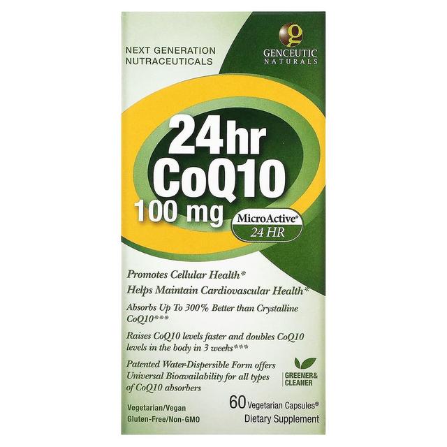 Genceutic Naturals Naturali Genceutici, 24 ore CoQ10, 100 mg, 60 capsule vegetariane on Productcaster.