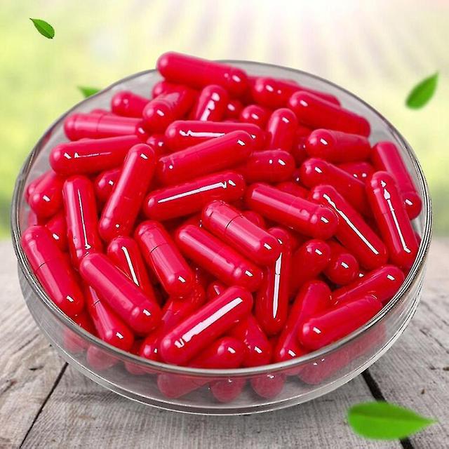 1000pcs Transparent Hollow Gelatin Empty Separated Medical Powder Capsule Shells Black Red on Productcaster.