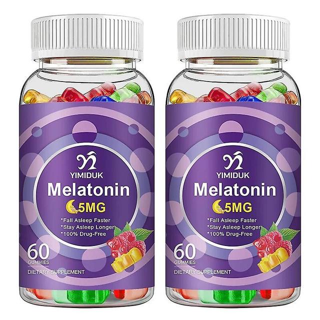 Visgaler Melatonin Gummies Anxiety Stress Relief Help Sleep Save Insomnia Body Clock Adjustment For Adult&children 2 Bottles on Productcaster.