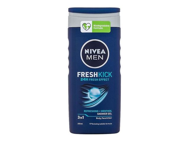 Nivea - Men Fresh Kick Shower Gel 3in1 - For Men, 250 ml on Productcaster.