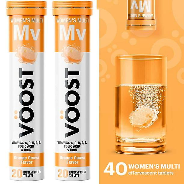 Voost women's multivitamin effervescent vitamin drink tablet, orange guava flavor, 40 ct on Productcaster.