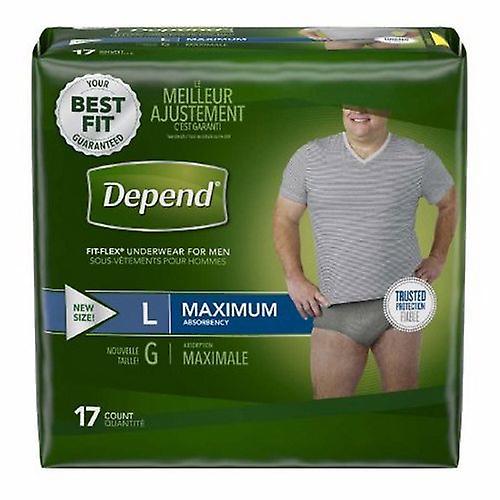 Kimberly Clark Male Adult Absorbent Underwear Depend FIT-FLEX Pull On with Tear Away Seams Large Disposable Heavy, Count of 34 (Pack of 1) on Productcaster.