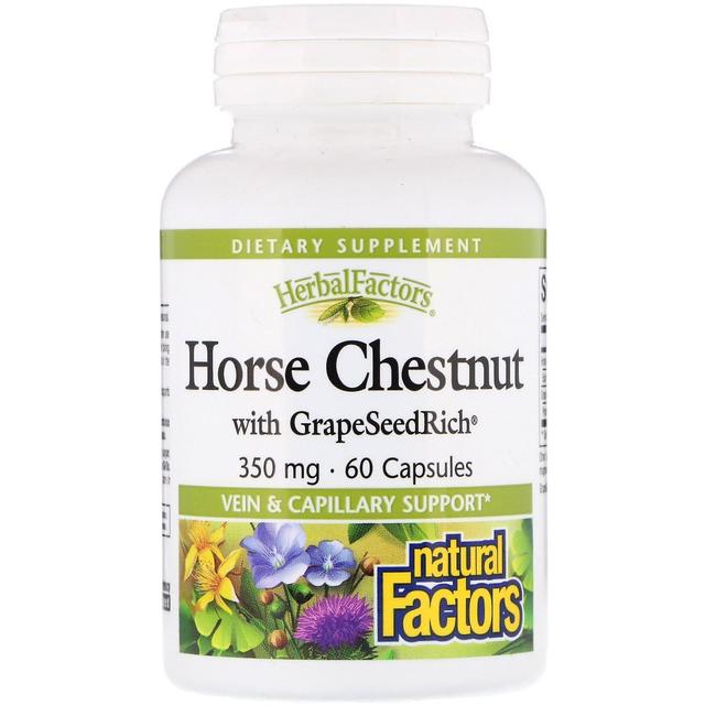 Natural Factors, Horse Chestnut with GrapeSeedRich, 350 mg, 60 Capsules on Productcaster.