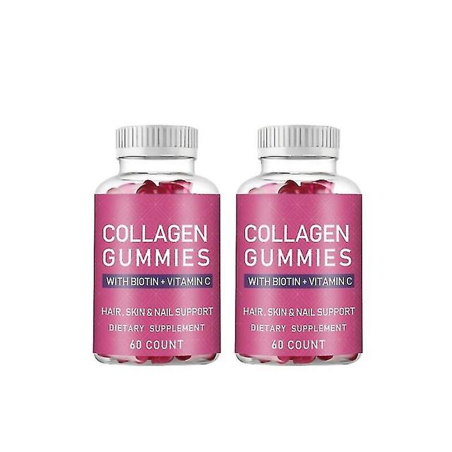 2pcs Kollagen Gummibärchen Hautaufhellung ohne Zucker Anti-Aging Akne Faltenentferner on Productcaster.