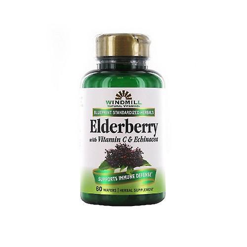 Windmill Health Elderberry With Vitamin C & Echinacia, 60 Wafers (Pack of 1) on Productcaster.