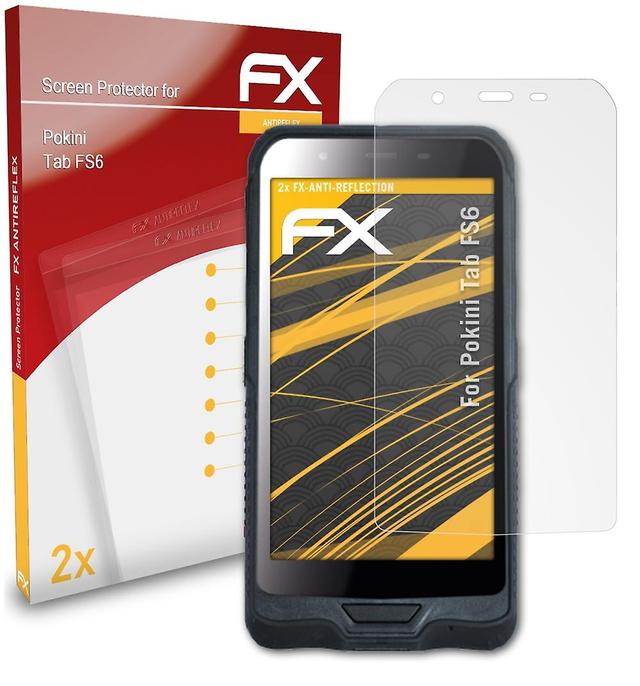 atFoliX 2x protective film compatible with Pokini Tab FS6 armored film matt &shockproof 05 FX ANTIREFLEX on Productcaster.