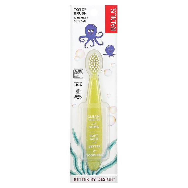 RADIUS, Totz Toothbrush, 18 Months +, Extra Soft, Yellow, 1 Toothbrush on Productcaster.