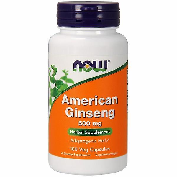 Now Foods Amerikaanse Ginseng, 500 mg, 100 Caps (Pack van 4) on Productcaster.