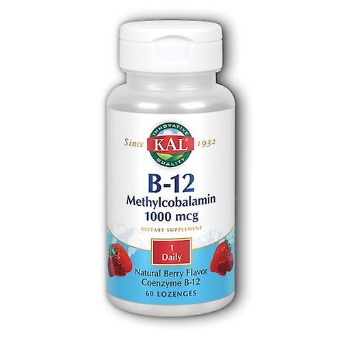 Kal B-12 metyylikobalamiini, 1,000 mcg, 60 imeskelytablettia (2 kpl pakkaus) on Productcaster.