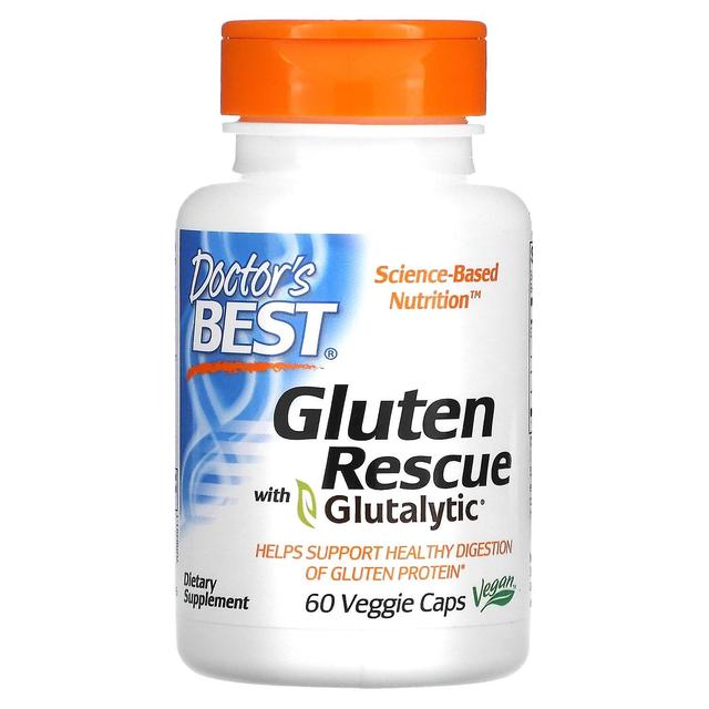 Doctor's Best, Gluten Rescue with Glutalytic, 60 Veggie Caps on Productcaster.