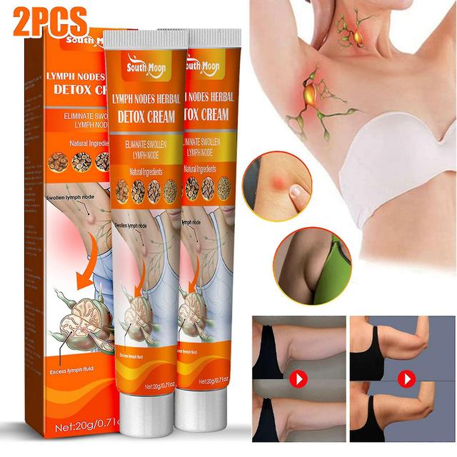 Lymphatic Detox Anti-swelling Ointment Armpit Neck Nodes Lymphatic Detox Cream 2 Pcs on Productcaster.