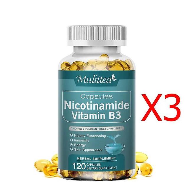 Niacinamidkapslar innehåller vitamin B3 för antioxidant, ljusar upp hudfärgen, ger näring till hudenTIB TIB. 120st 3flaskor on Productcaster.