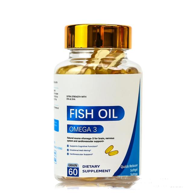 Aceite de pescado 1250 mg Cápsulas blandas, suplemento dietético Omega 3 Las cápsulas blandas con EPA y DHA apoyan la salud del corazón, el cerebro... on Productcaster.