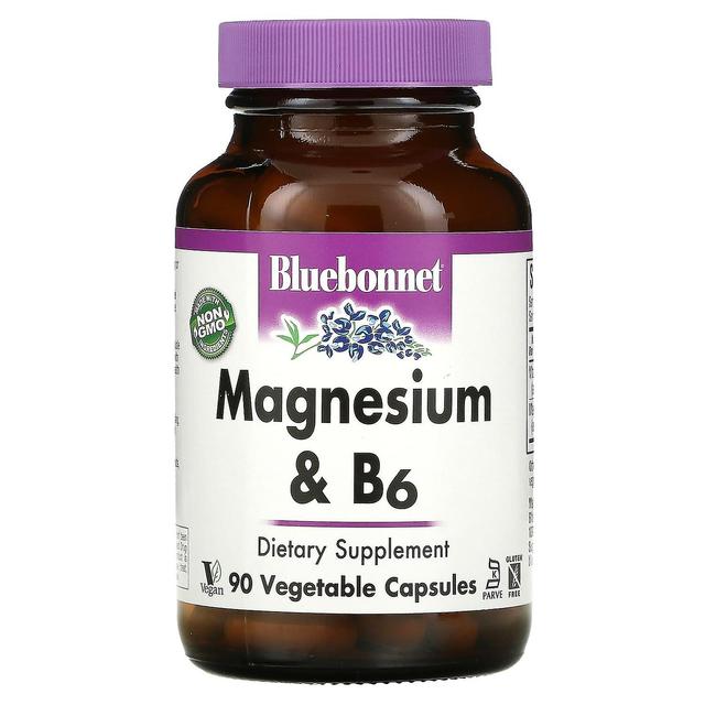 Bluebonnet Nutrition, Magnesium & B6, 90 Vegetable Capsules on Productcaster.