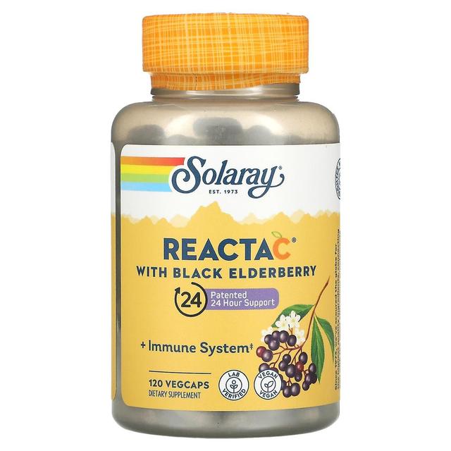 Solaray, Reacta C with Black Elderberry, 120 VegCaps on Productcaster.