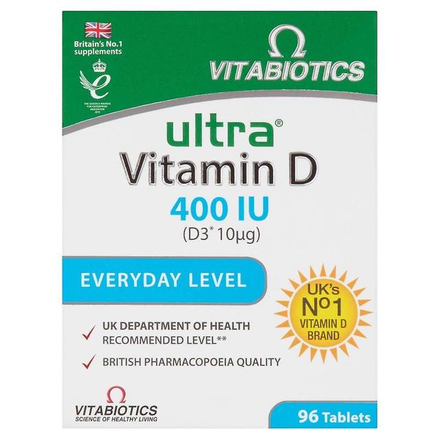 Vitabiotics Vitabiotika Ultra Vitamin D3 400 IE - 96 Tabletter on Productcaster.