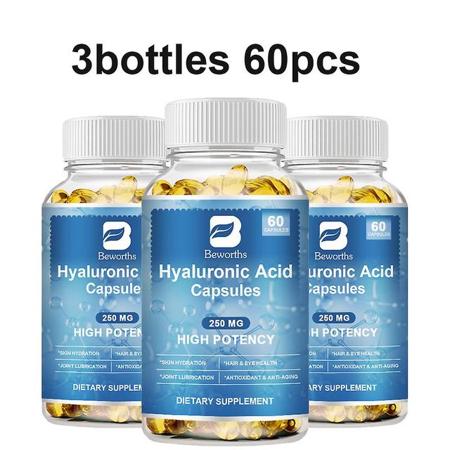 Tib Hyaluronic Acid Supplements Plus Biotin&vitamin C High Potency Support Skin Hydration,joint Lubrication,hair&eye Health 3bottles 60capsules on Productcaster.