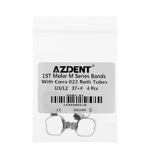 Eccpp 1 Set Dental Orthodontic 1st Molar BandsM Series Bands Prewelded with Buccal Tubes Convertible Roth 0.022 35#-40+# U3/L2 Size 37 plus on Productcaster.