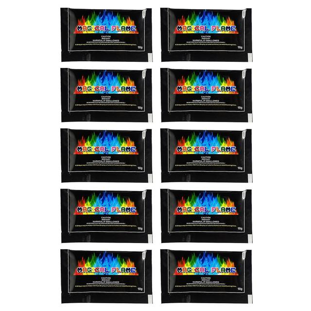 10 Pack Magics Colorful Fire Powder Portable Color Flames Packets for Bonfires Fireplaces 10g on Productcaster.