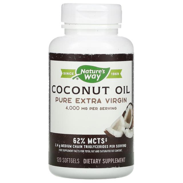 Nature's Way, Coconut Oil, Pure Extra Virgin, 1,000 mg, 120 Softgels on Productcaster.