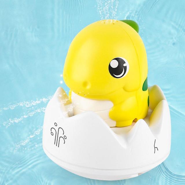 Dinosaur Bathroom Toys Detachable Water Spray Toys Safe Durable Water Spray Toys Yellow Charging Type on Productcaster.