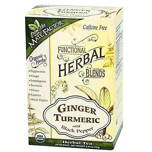 The Mate Factor Ginger Turmeric with Black Pepper, 20 Count (Pack of 1) on Productcaster.