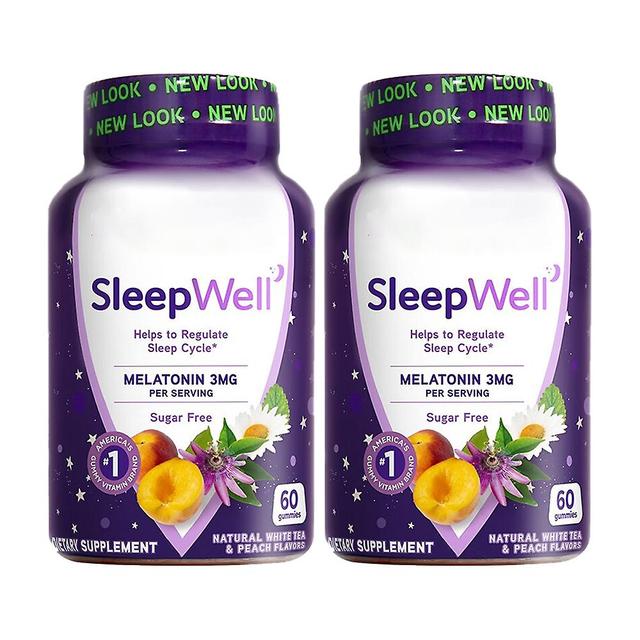 2 Pack Sleepwell, Adult Sleep Support Melatonin Gummies, 60 Gummies on Productcaster.