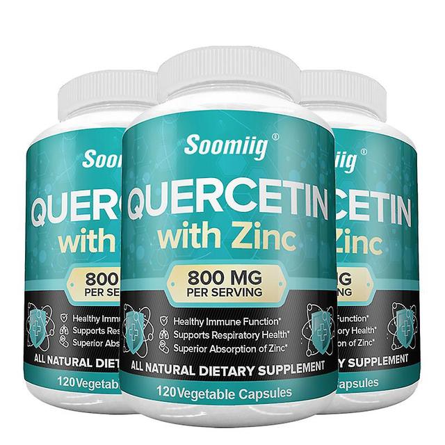 Vorallme Quercetin 800 Mg With Zinc - Phytochrome Flavonoid -supports Heart Health, Maintains Cells, Immune System Booster 120 count-3 bottle on Productcaster.