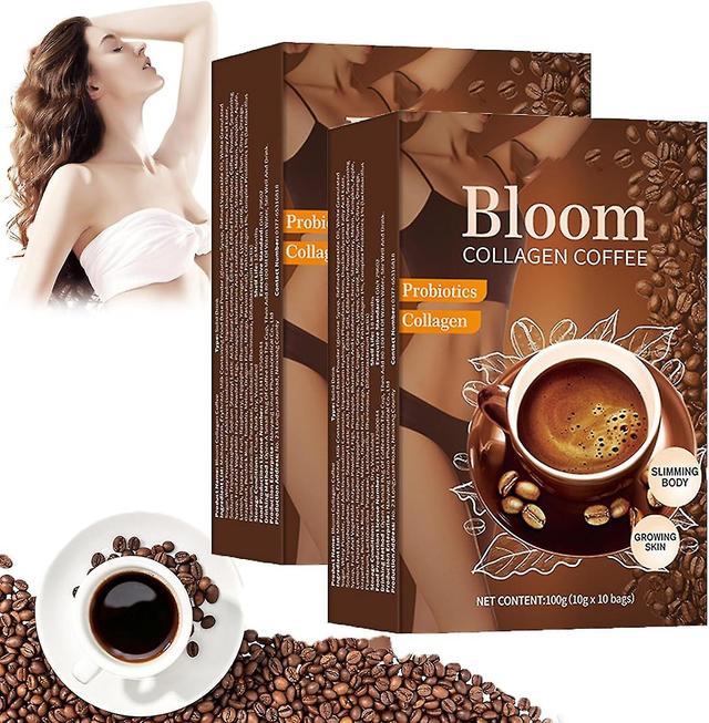 Bloom Collagen Coffee, Colágeno Café em Pó, Suplementos de Proteína de Colágeno, Colágeno em Pó Para Café Energia Beauty Joints 2boxes-20bags on Productcaster.