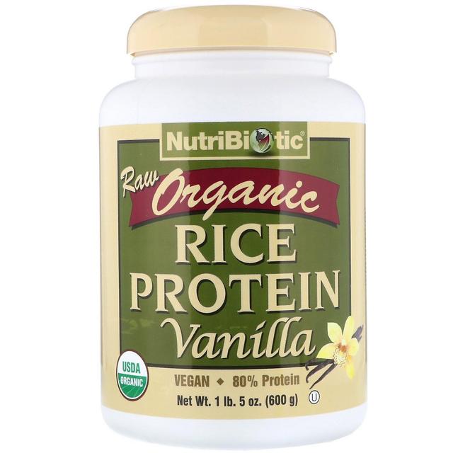 NutriBiotic NutriBiotico, Proteine di riso biologico crudo, Vaniglia, 600 g on Productcaster.