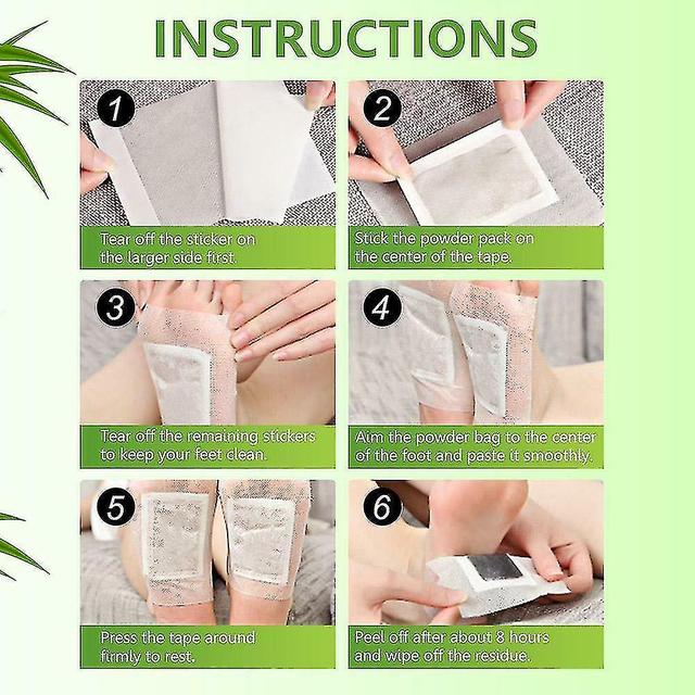 Detox Foot Pads Deep Cleansing Foot Patches W/ Bamboo Vinegar Ginger Powder 10-50pcs 20pcs on Productcaster.