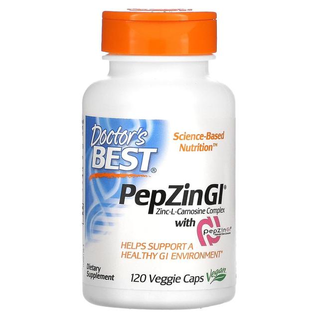 Doctor's Best, PepZin GI, Zinc-L-Carnosine Complex, 120 Veggie Caps on Productcaster.