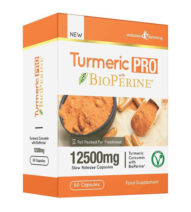 Kurkuma Pro s BioPerine 12,500mg 95% kurkuminoidy - 60 Kapsuly - Imunitné zdravie - Evolution Slimming on Productcaster.