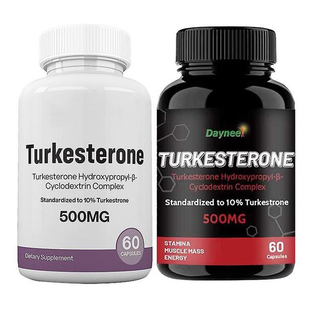 Vorallme 2 Flasche Turkesteron-Kapseln 500mg Zengji hilft, Muskeln zu trainieren, Fett zu verbrennen, die männliche Gesundheit zu verbessern, das E... on Productcaster.