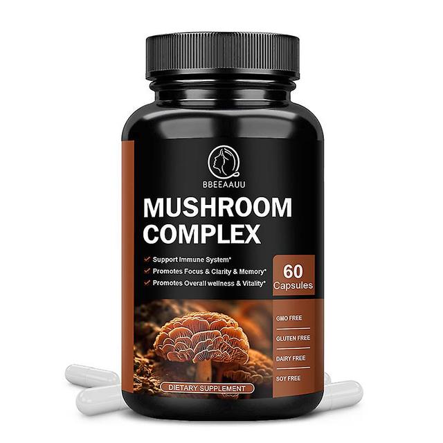 Visgaler Lion Mane Mushroom Complex Capsule Brain Health Promotes Focus And Clarity And Memory Smooth Energy And Stress Relief 60pcs on Productcaster.